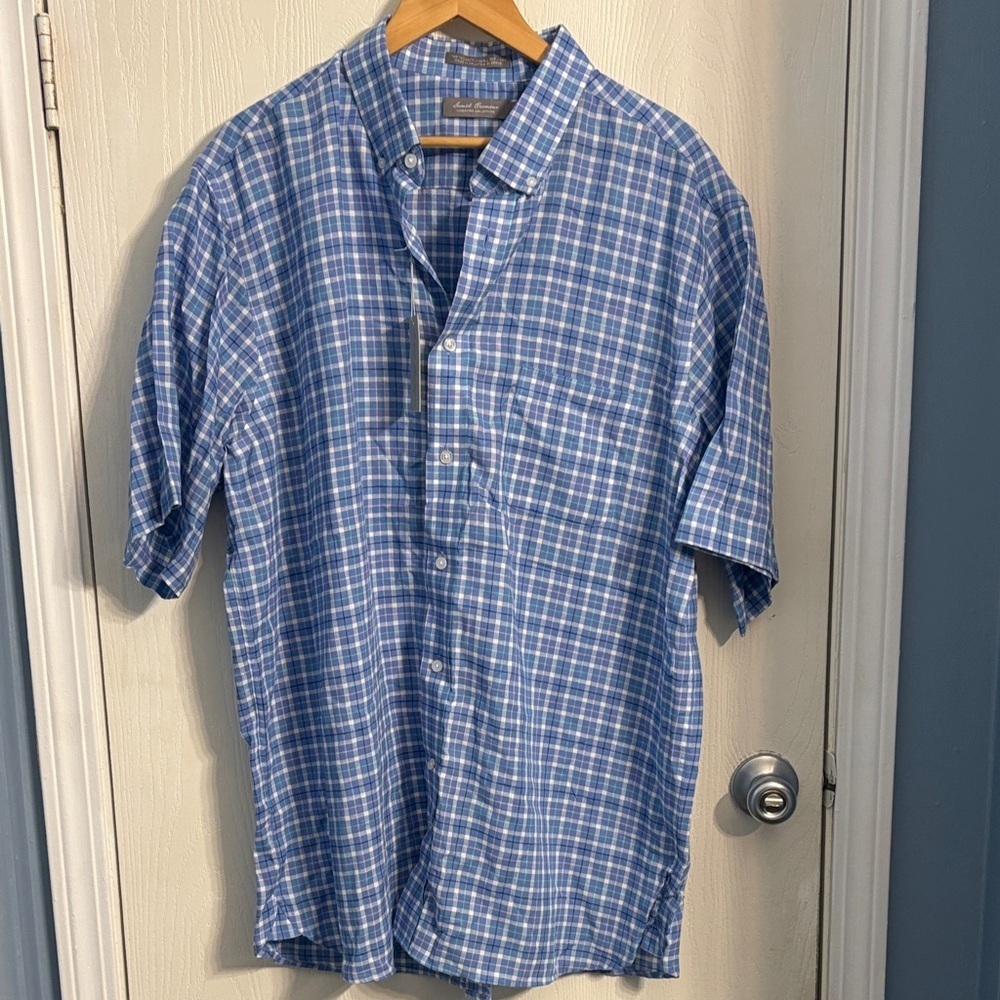Daniel Cremieux Blue Checkered Men's Shirt